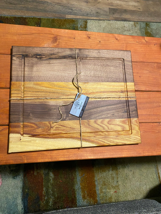 20x16 Black walnut/Canary cutting board